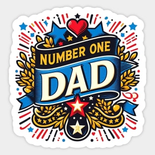 Number One Dad Sticker